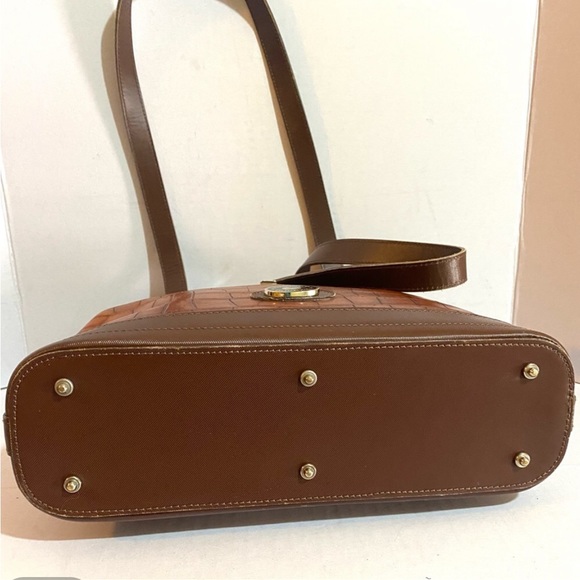 Dooney Bourke brown vintage leather large hobo handbag like new - Picture 9 of 11